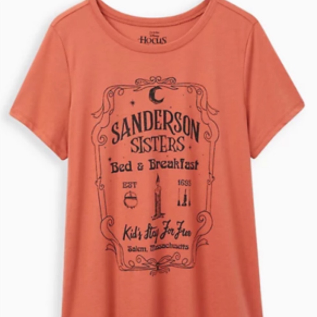 Nwt Hocus Pocus Sanderson Sisters Bed & Breakfast Tee Shirt 0xl Disney Torrid